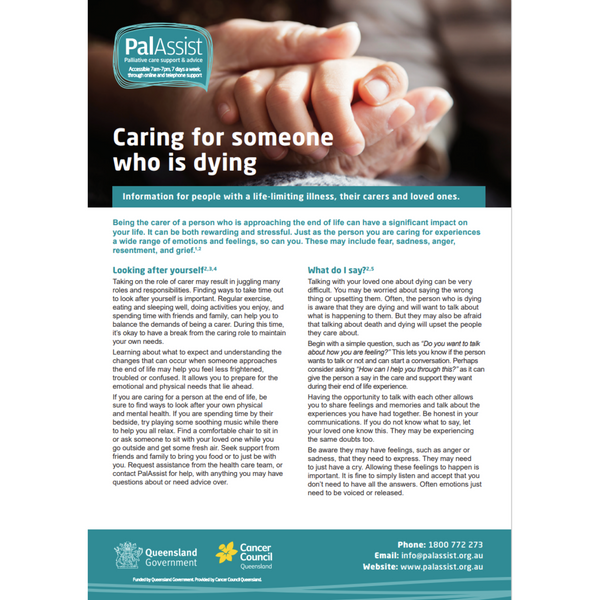 Caring for Someone Who Is Dying (PDF Download)