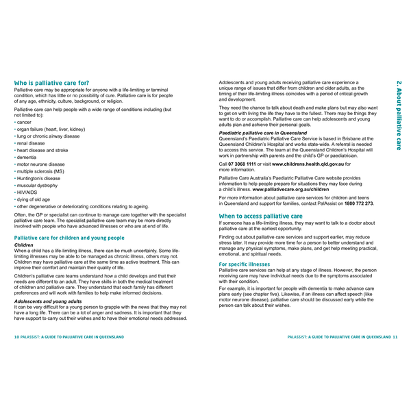 A Guide to Palliative Care In Queensland (Hardcopy) – PalAssist